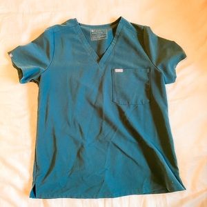 FIGS Catarina One Pocket Caribbean Blue sz lg